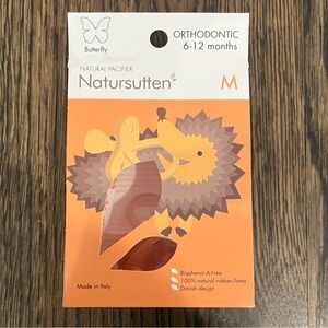Never Used! Natursutten Butterfly Orthodontic Pacifier Size M For 6-12 Months.